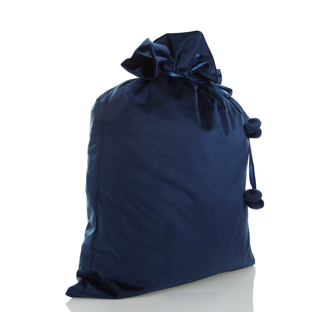 Personalised Blue Velvet Santa Sack