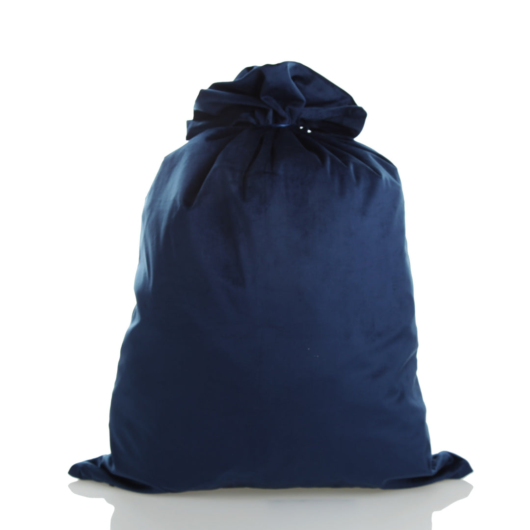 Personalised Blue Velvet Santa Sack