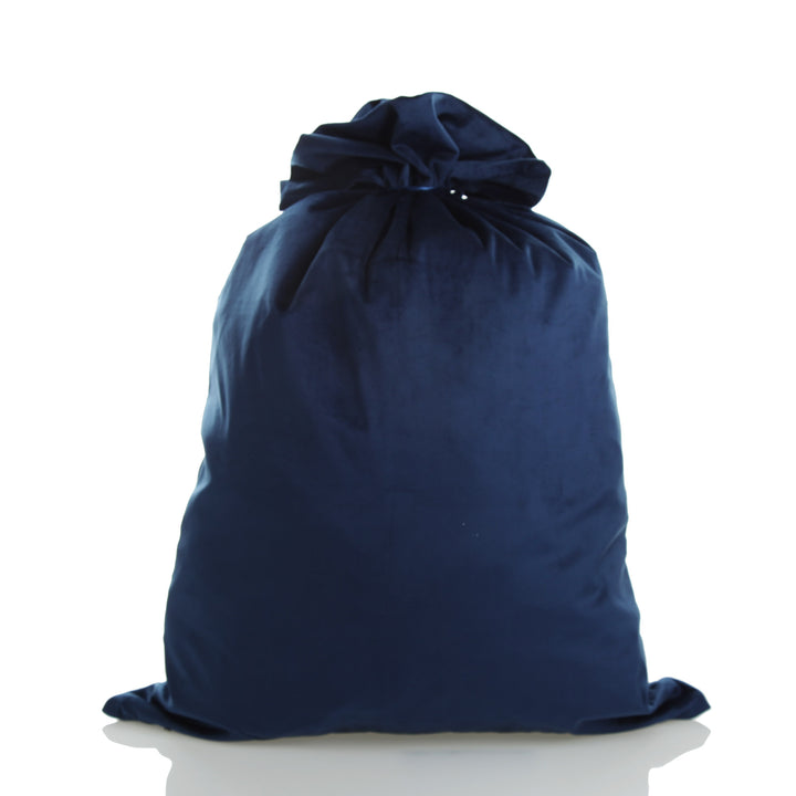 Personalised Blue Velvet Santa Sack