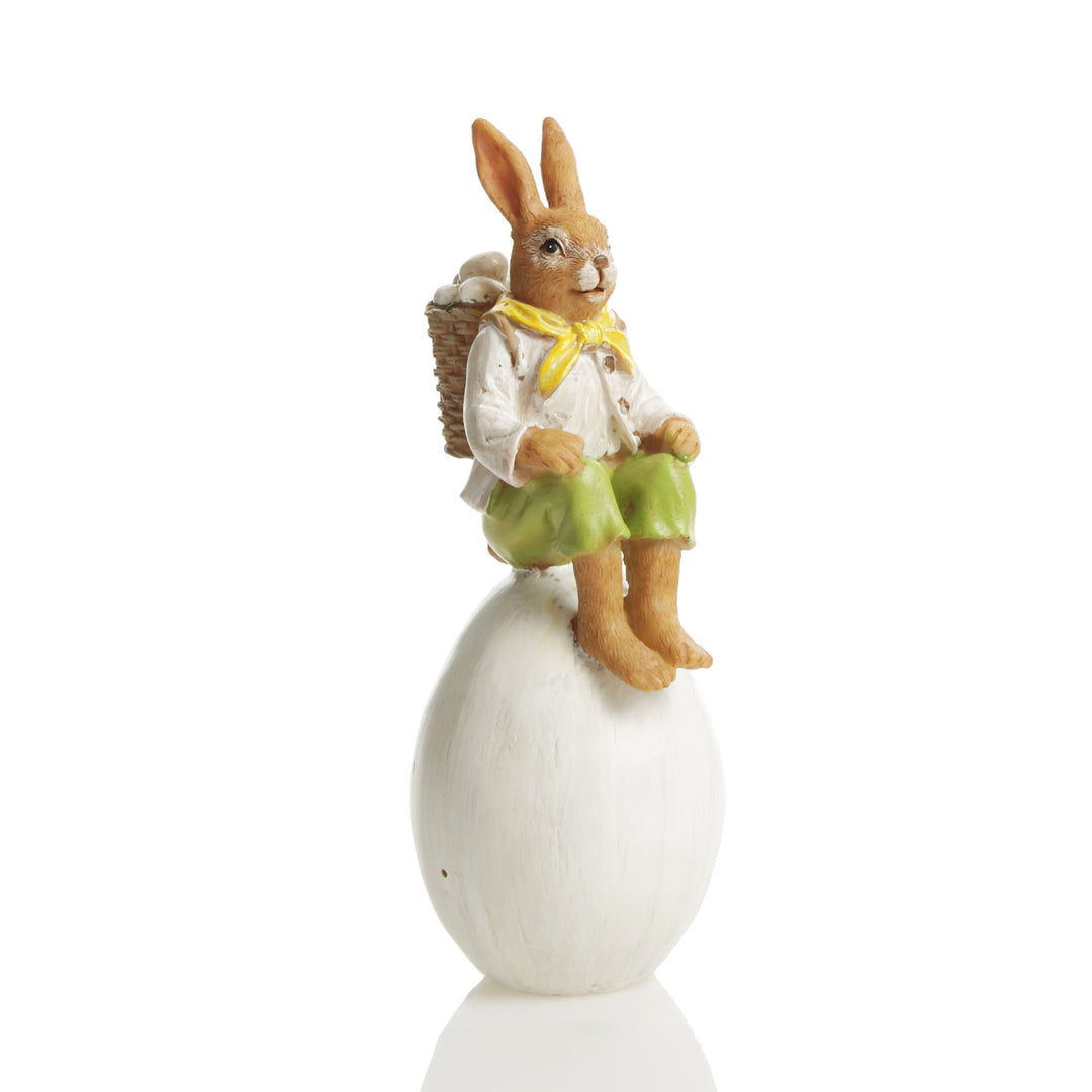 Personalised Boy Bunny on Egg Easter Ornament