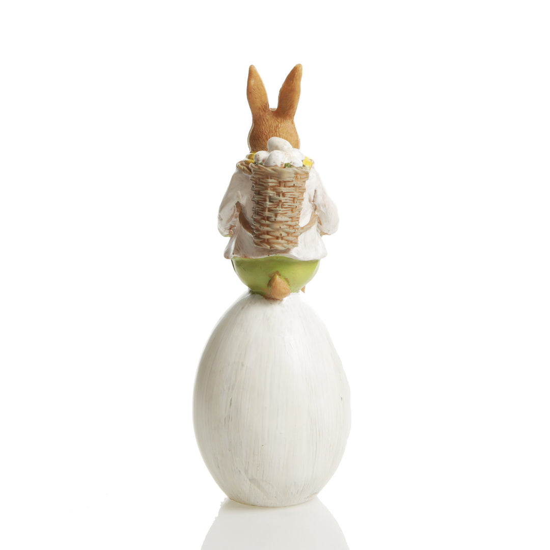 Personalised Boy Bunny on Egg Easter Ornament