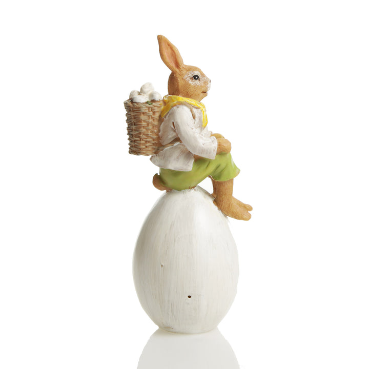 Personalised Boy Bunny on Egg Easter Ornament