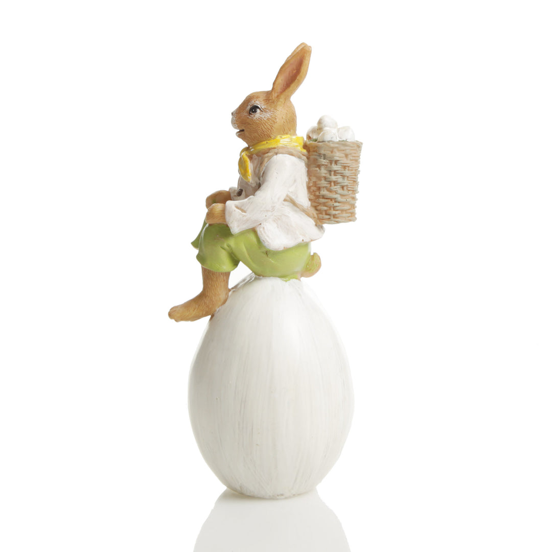Personalised Boy Bunny on Egg Easter Ornament