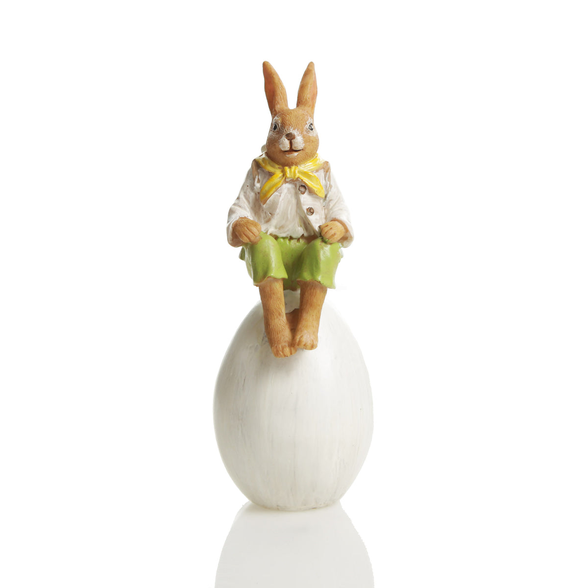 Personalised Boy Bunny on Egg Easter Ornament