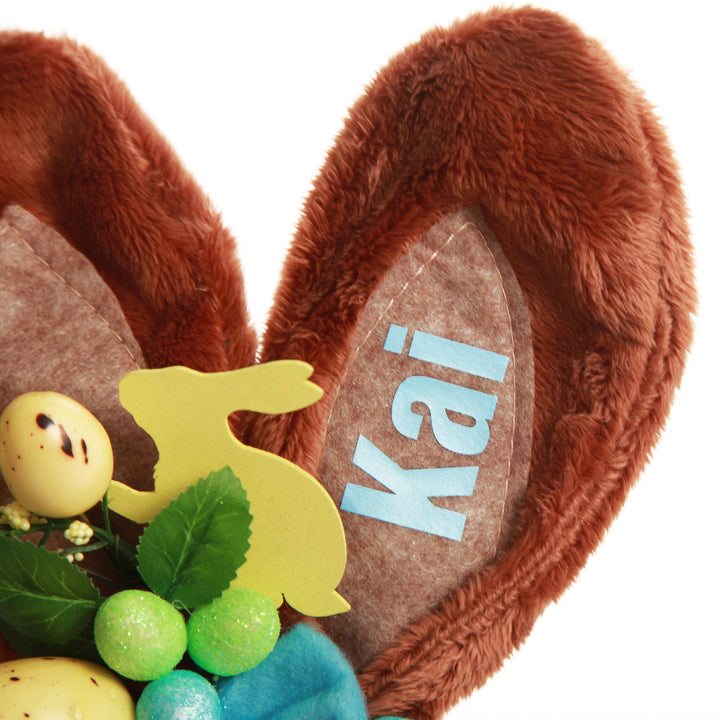 Personalised Brown Bunny Ears Easter Headband