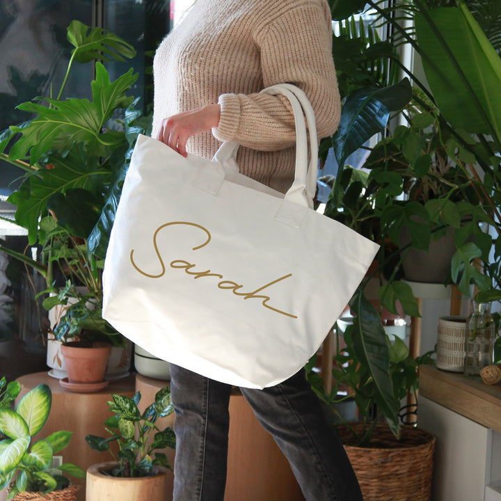 Personalised Canvas Deck Bag with Name