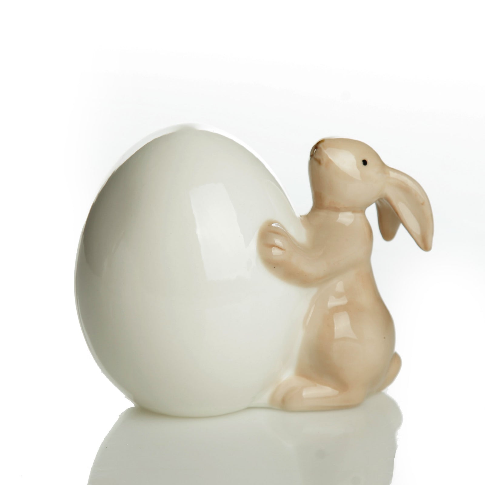 Personalised Ceramic Bunny Holding Egg Ornament
