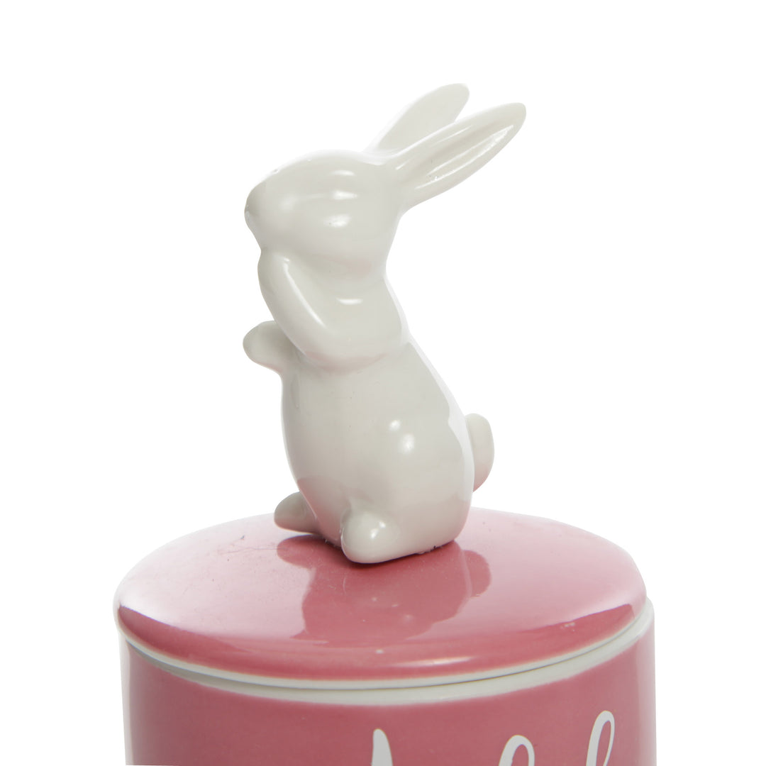 Personalised Ceramic Bunny Trinket Box Bunny Detail