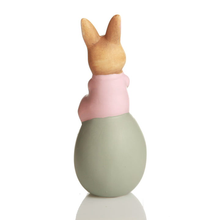 Personalised Cheeky Bunny on Grey Egg