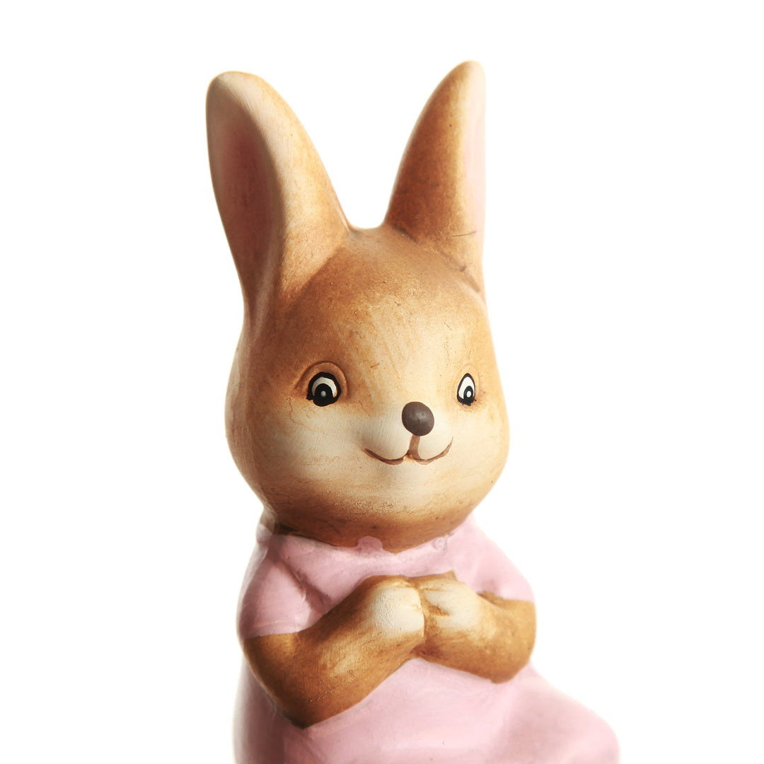 Personalised Cheeky Bunny on Grey Egg