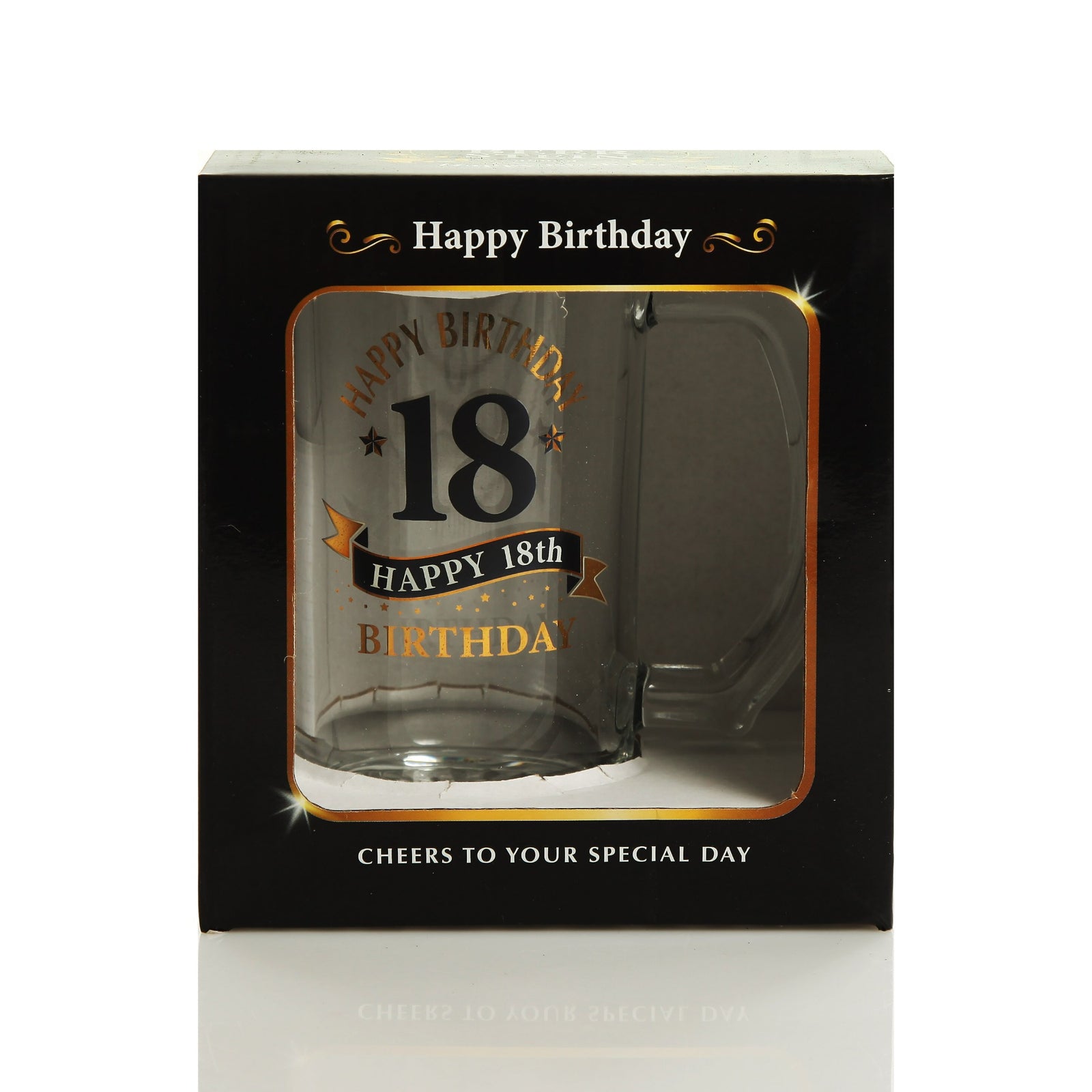 Personalised Classic 21st Happy Birthday Tankard Glass Stein
