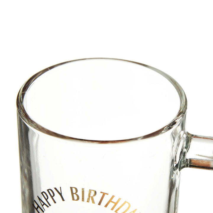Personalised Classic 30th Happy Birthday Tankard Glass Stein
