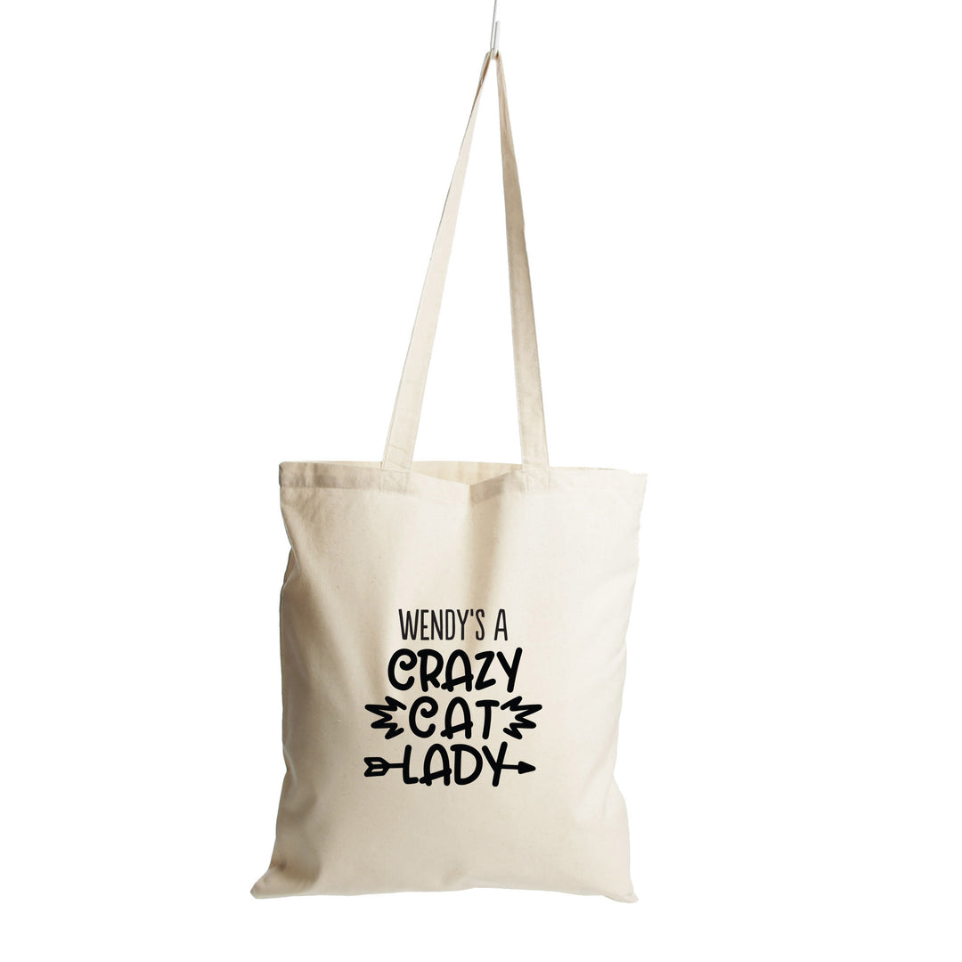 Personalised Crazy Cat Lady Calico Tote Bag