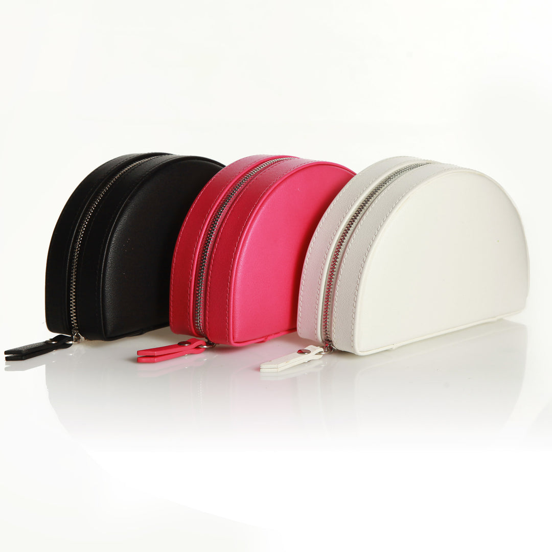 Personalised Curved Travel Jewellery Case - Black