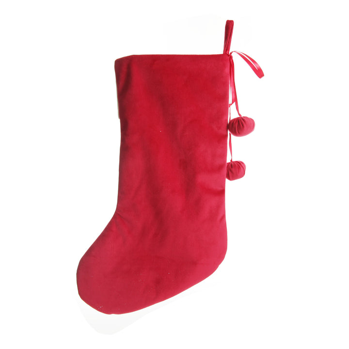 Personalised Dark Red Velvet Christmas Stocking