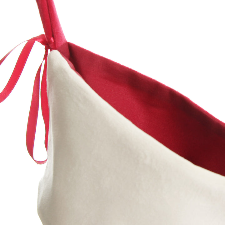 Personalised Dark Red Velvet Christmas Stocking