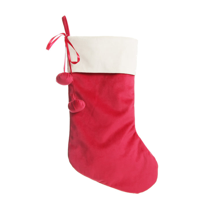 Personalised Dark Red Velvet Christmas Stocking