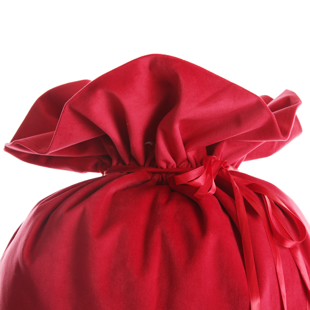 Personalised Dark Red Velvet Santa Sack