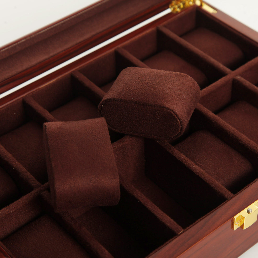 Personalised Deluxe Jarrah Watch Box - 12 Compartment
