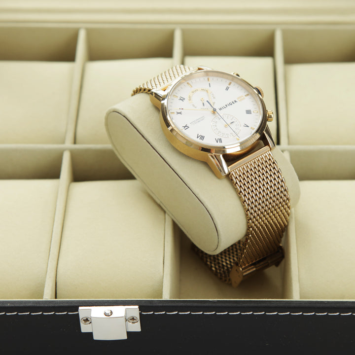 Personalised Deluxe Mens Watch Box - 10 Compartment