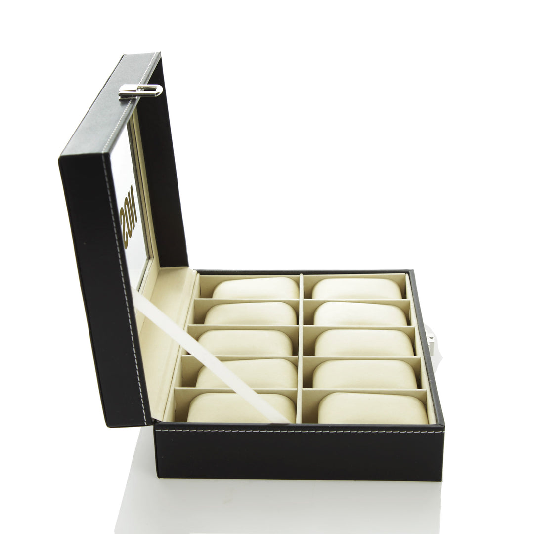 Personalised Deluxe Mens Watch Box - 10 Compartment