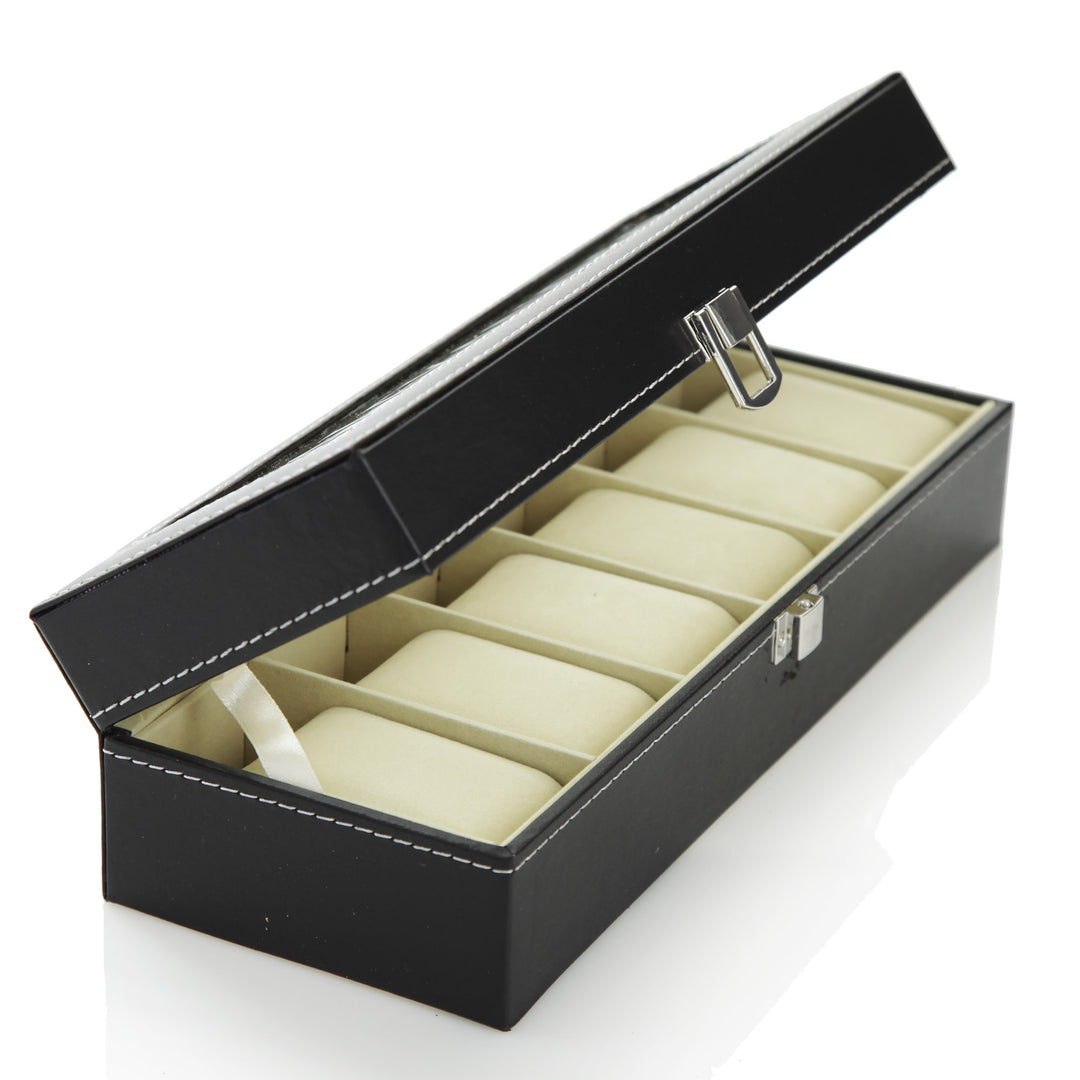 Personalised Deluxe Mens Watch Box - 6 Compartment