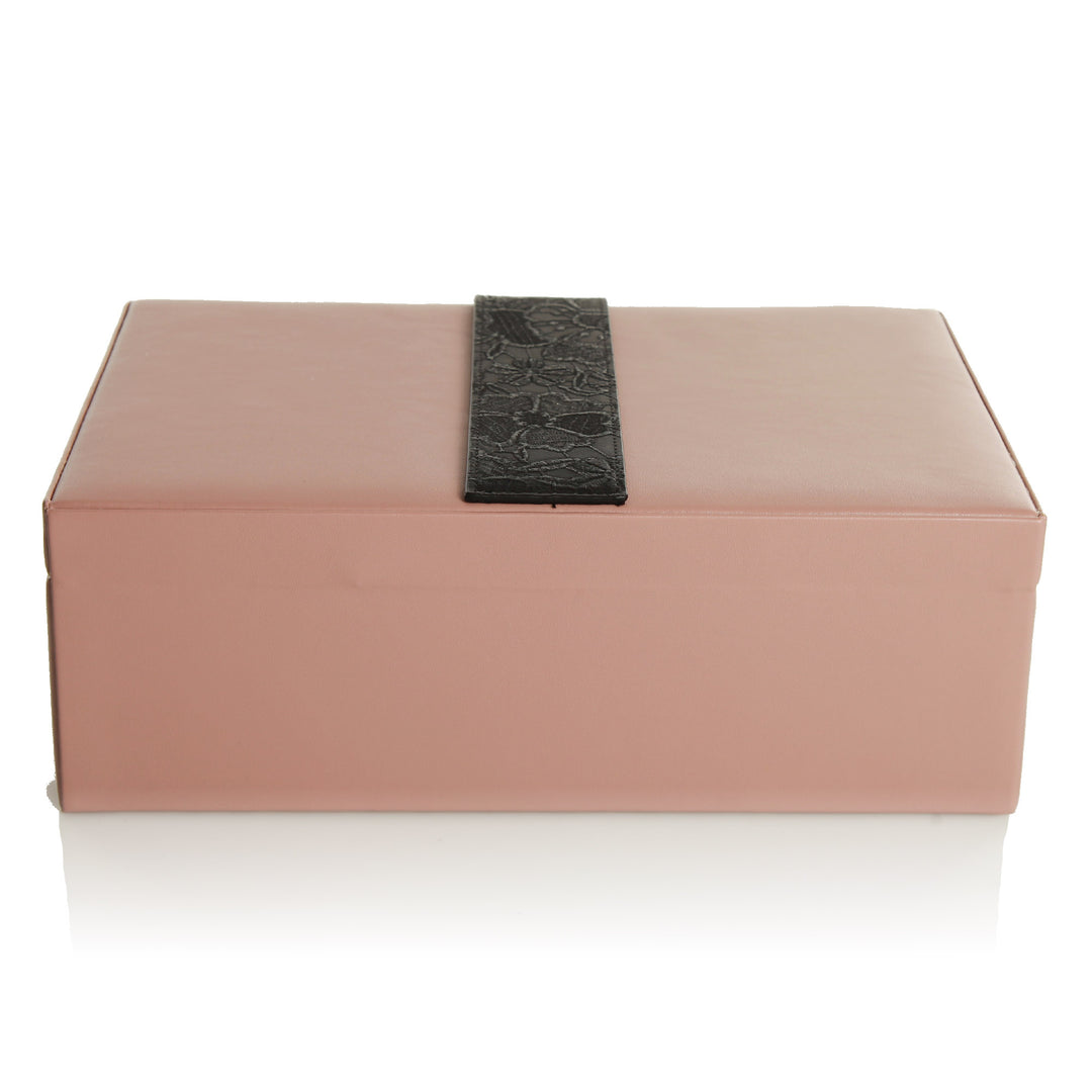 Personalised Deluxe Nude Leather Jewellery Box