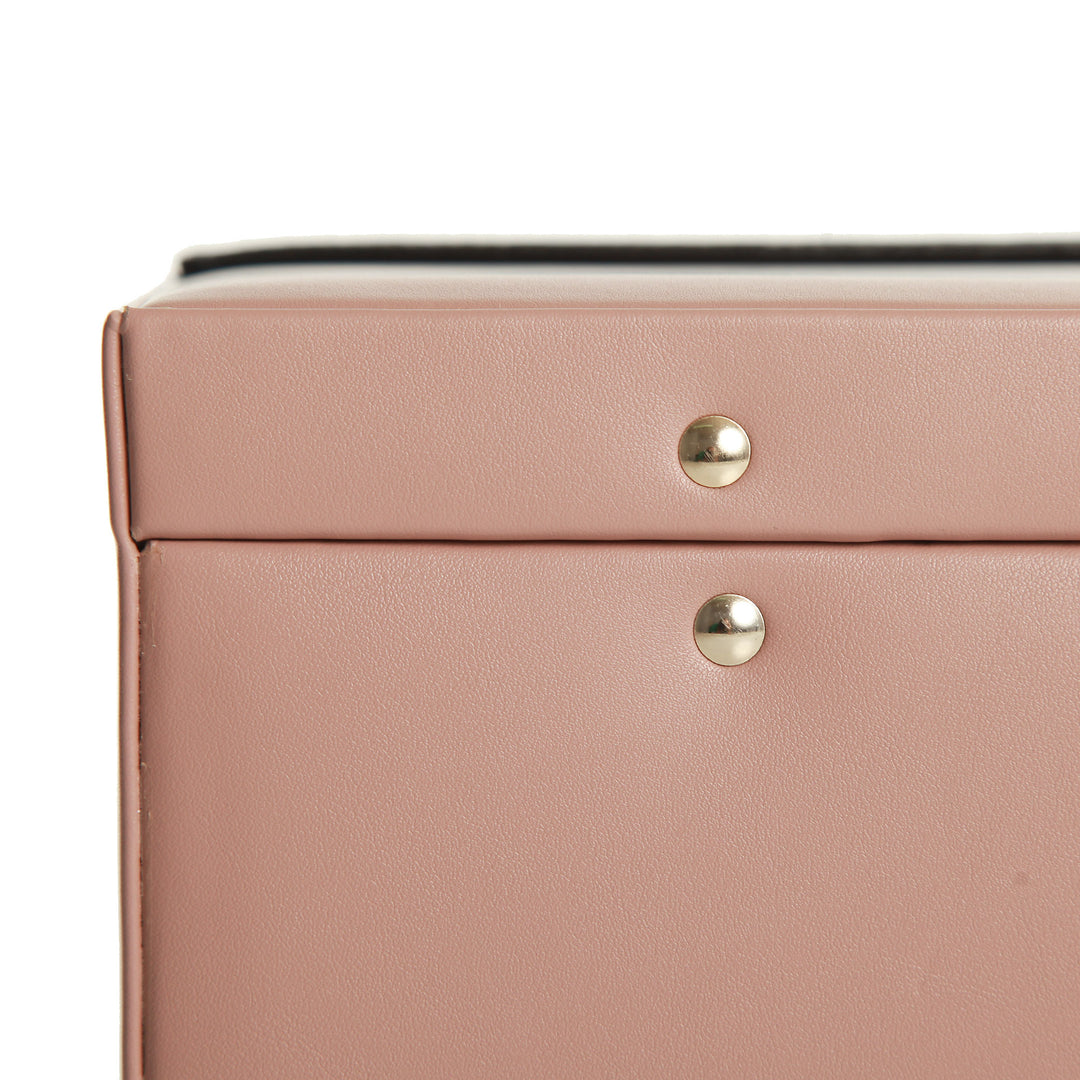 Personalised Deluxe Nude Leather Jewellery Box