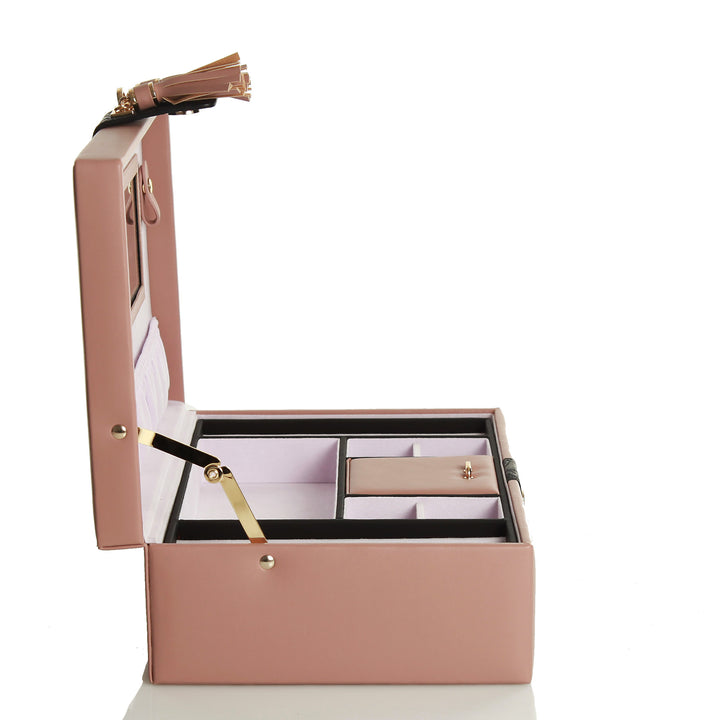 Personalised Deluxe Nude Leather Jewellery Box