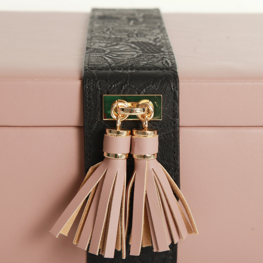 Personalised Deluxe Nude Leather Jewellery Box
