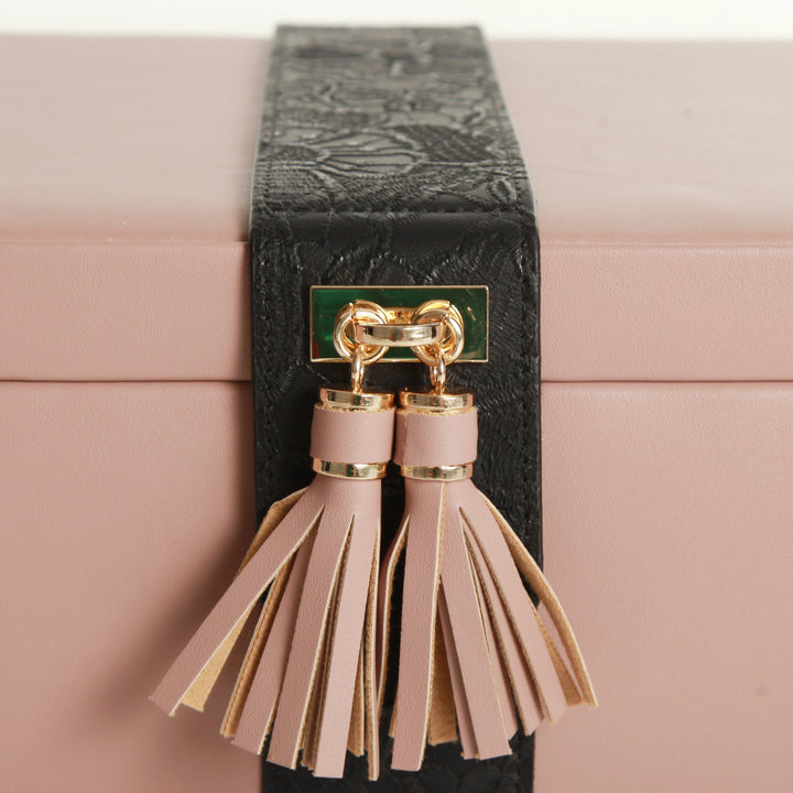 Personalised Deluxe Nude Leather Jewellery Box