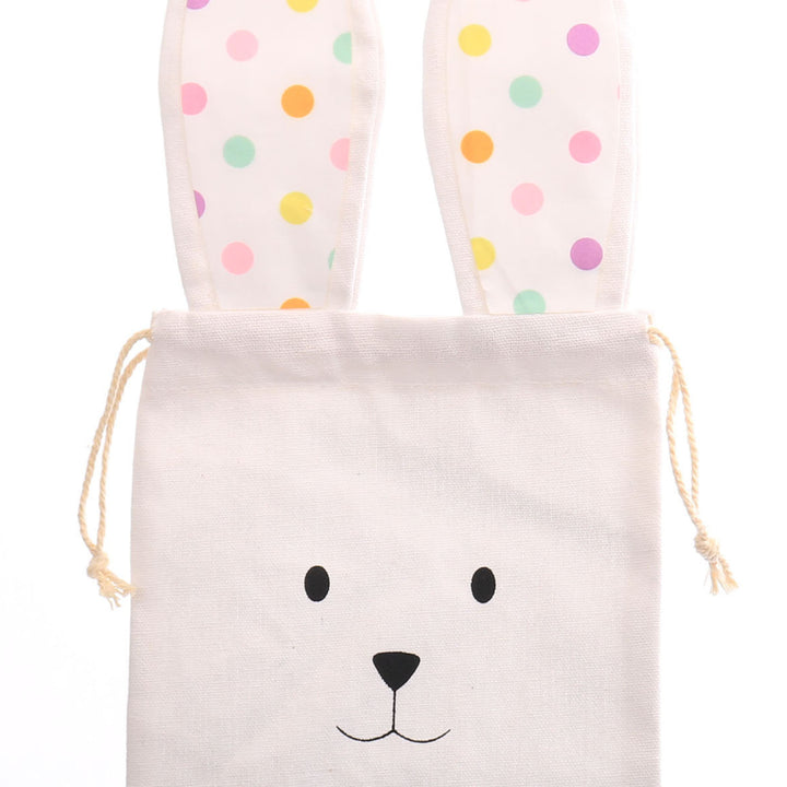 Personalised Dotted Ears Canvas Easter Gift Bag