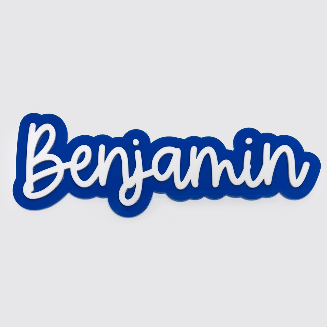 Personalised Double Laser Cut Layered Name Plaque