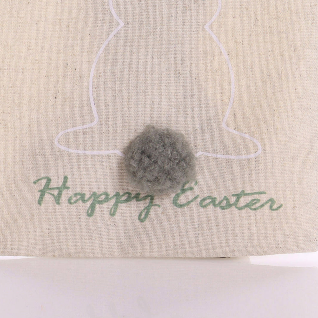 Draw String Easter Bag - Natural and Peach