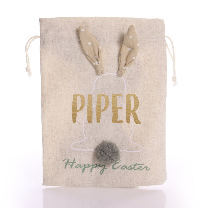Personalised Draw String Easter Bag and Jess Rabbit Gift Pack