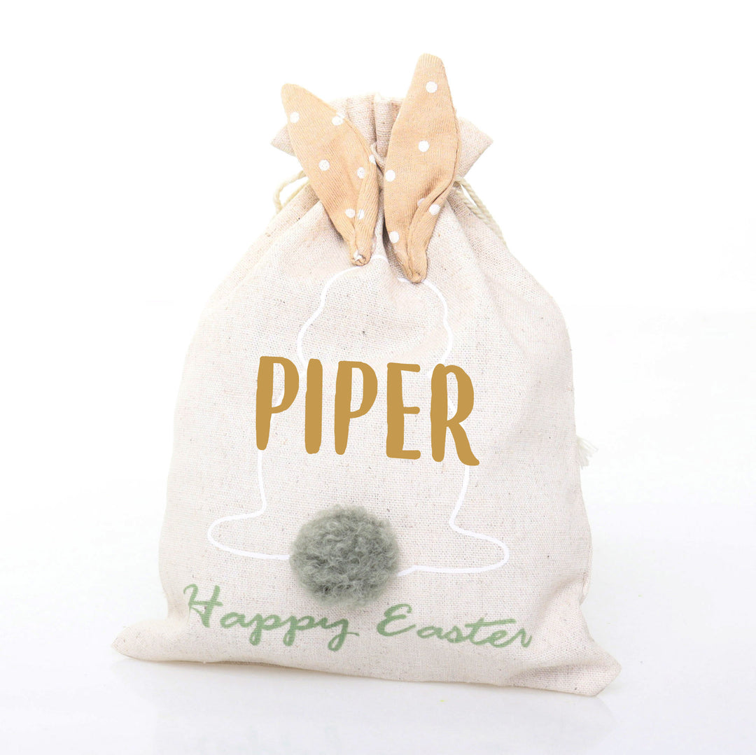 Personalised Draw String Easter Bag and Jess Rabbit Gift Pack
