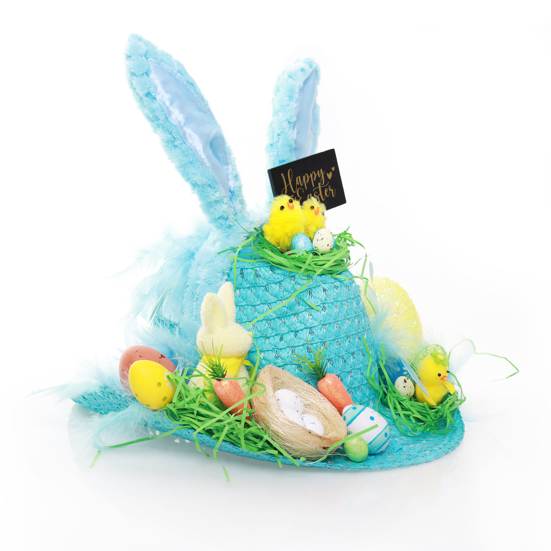 Personalised Easter Hat with Ears and Feathers