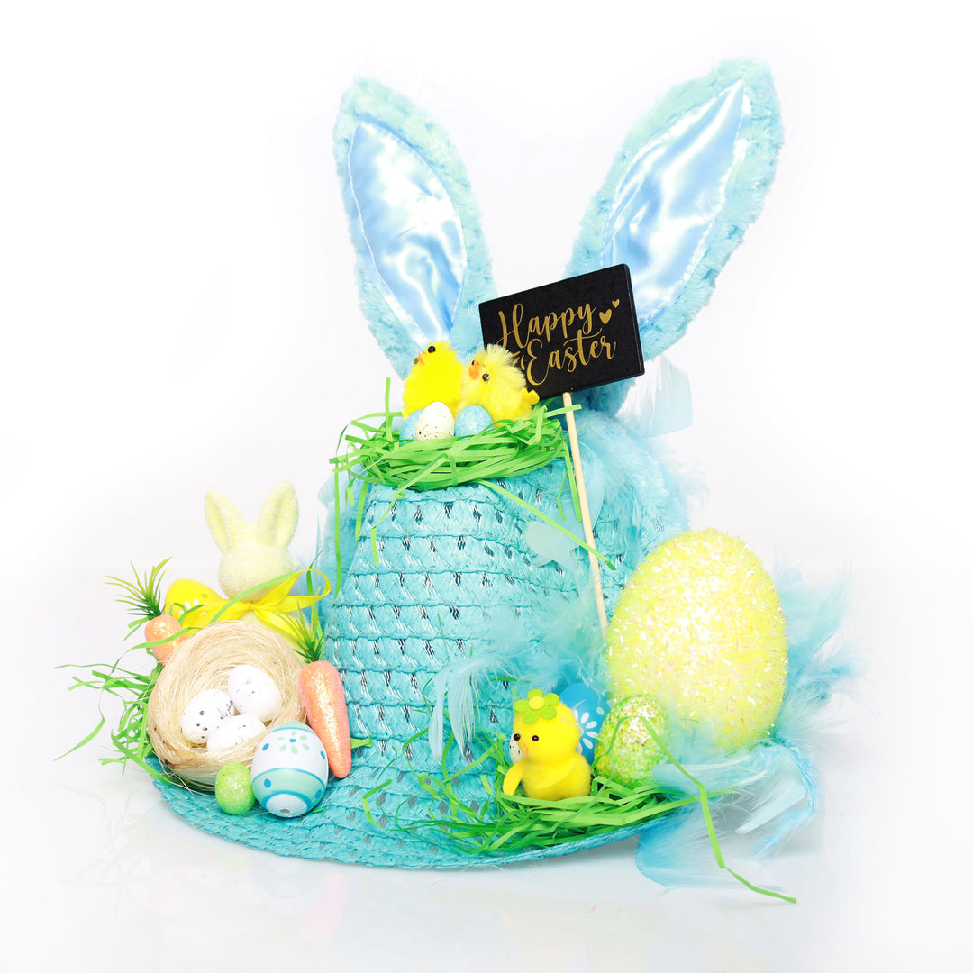 Personalised Easter Hat with Ears and Feathers