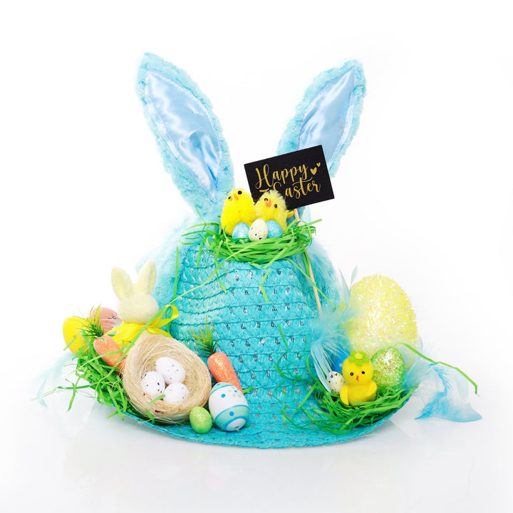 Personalised Easter Hat with Ears and Feathers