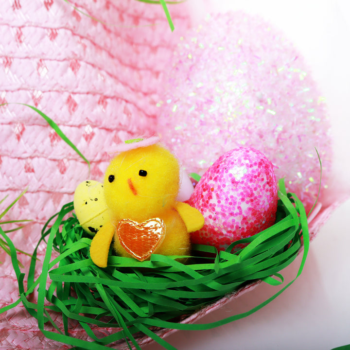 Handmade Easter Hat with Ears and Feathers