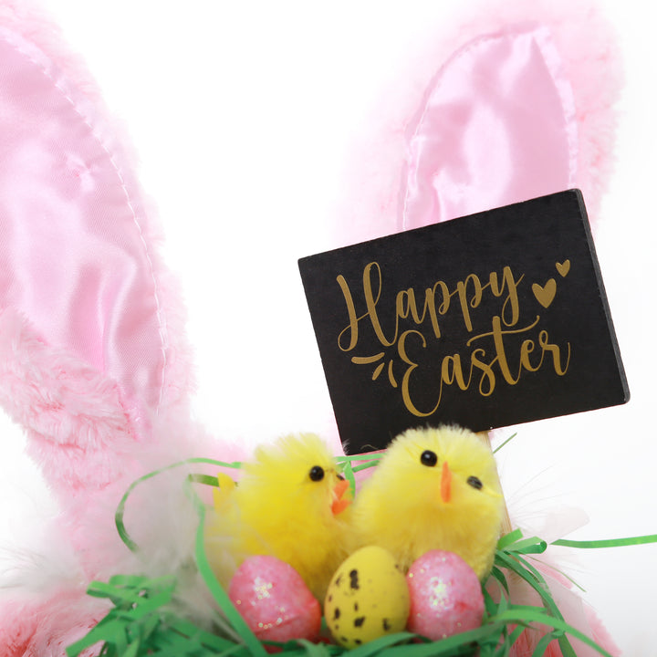 Personalised Easter Hat with Ears and Feathers