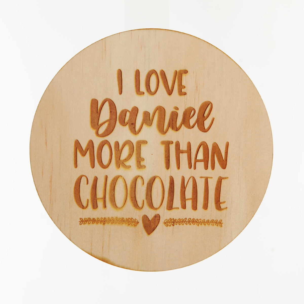 Personalised Easter Treat Jar with Wooden Lid - I Love You