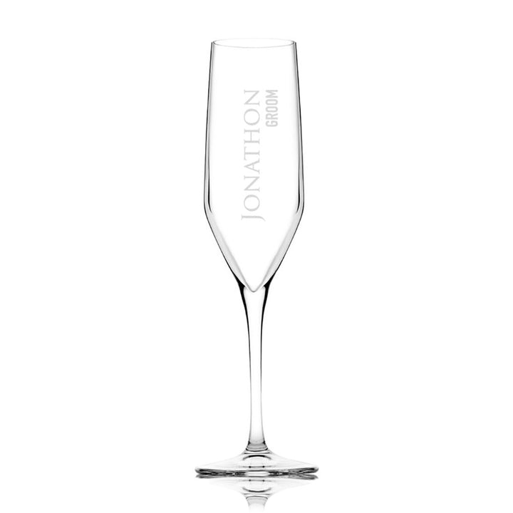 Personalised Etched Champagne Flute Glass