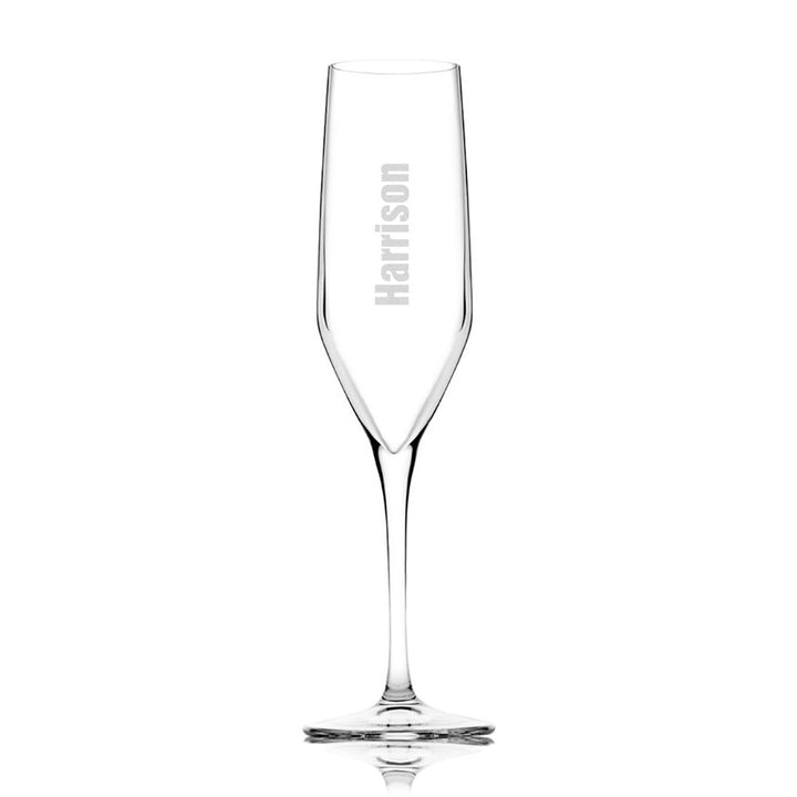 Personalised Etched Champagne Flute Glass