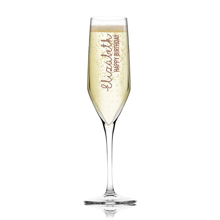 Personalised Champagne Flute Glass