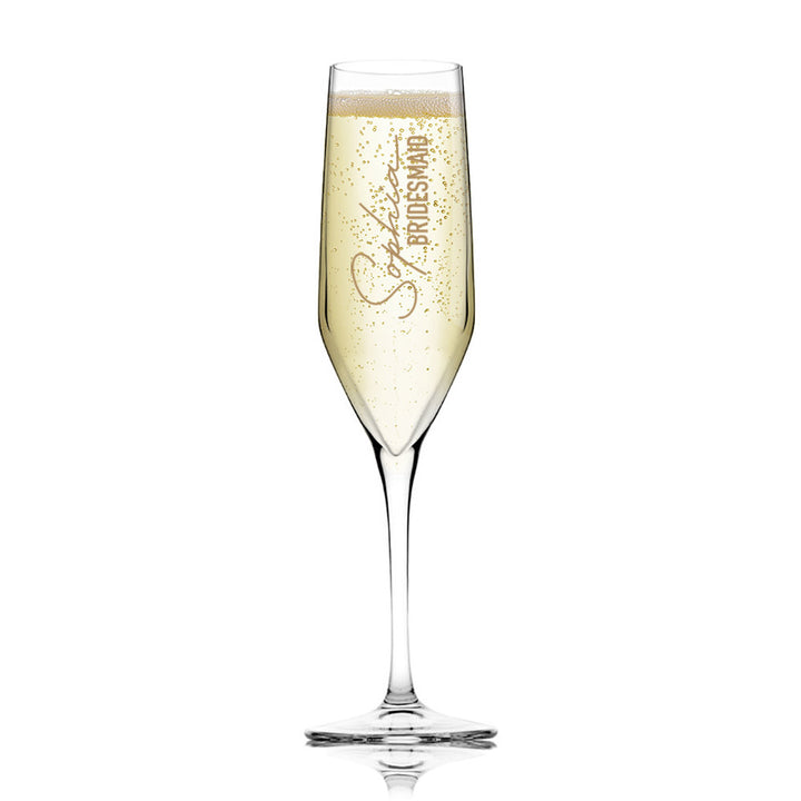 Personalised Champagne Flute Glass