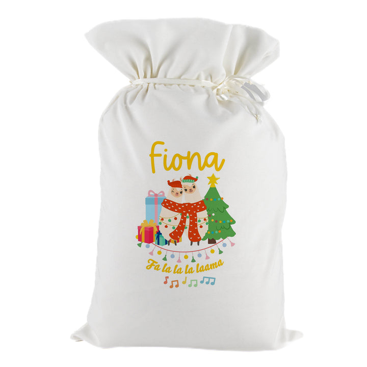 Personalised Fa-La-La-La-Llama Santa Sack
