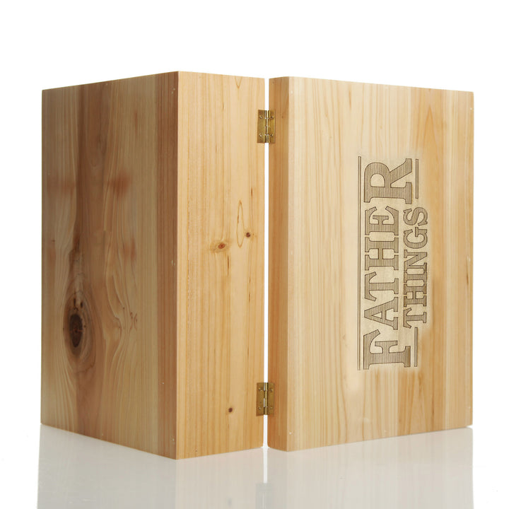 Personalised Fathers Day Natural Wood Keepsake Box - Father Things