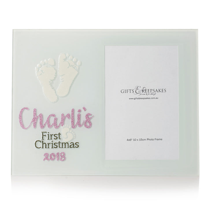 Personalised First Christmas Photo Frame
