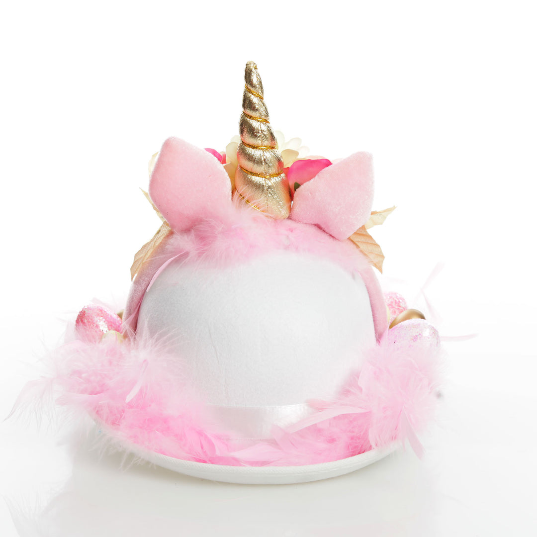 Personalised Floral and Feathers Unicorn Easter Hat